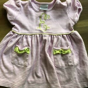 Squiggles 12M Dress with E Monogram